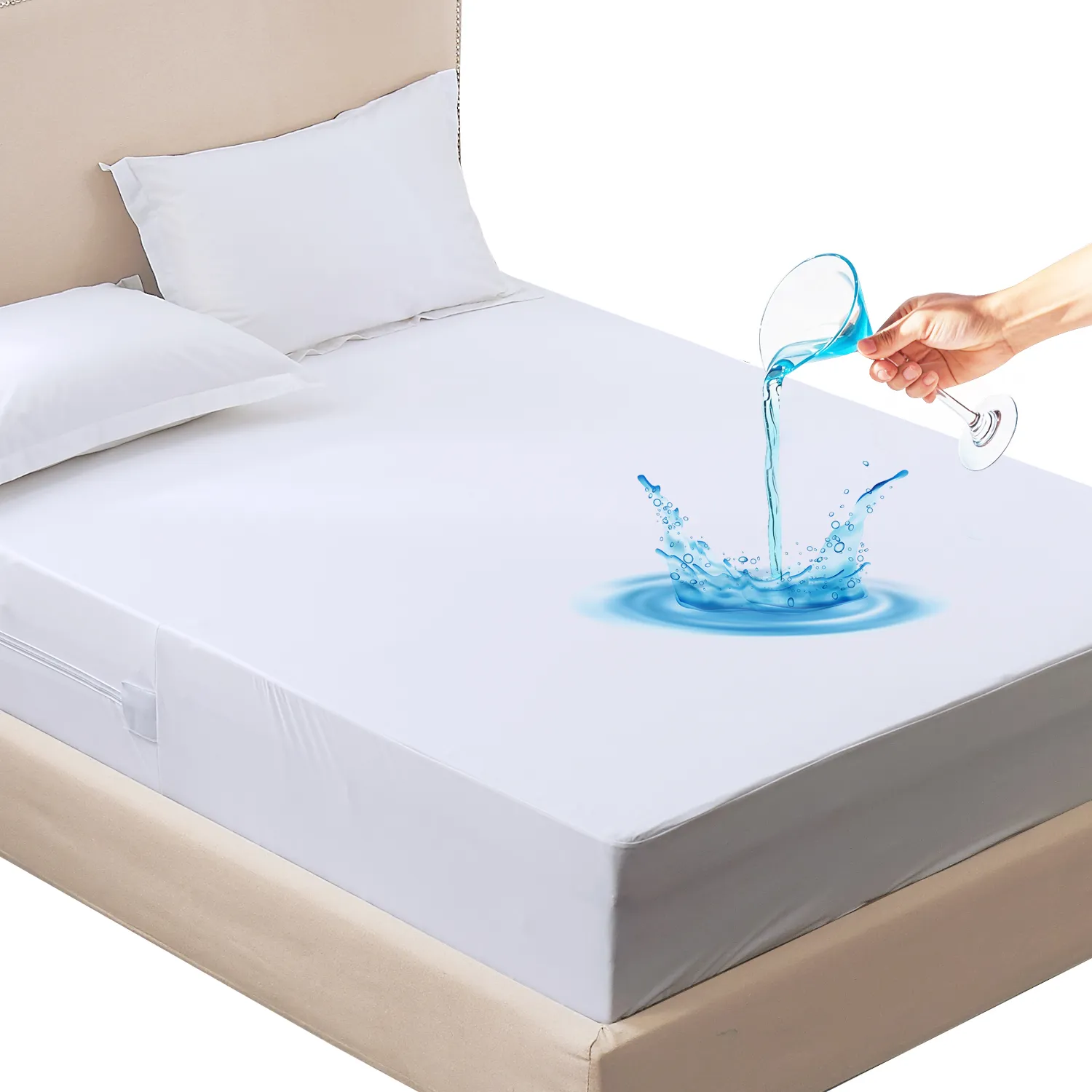 double bed cover with zip