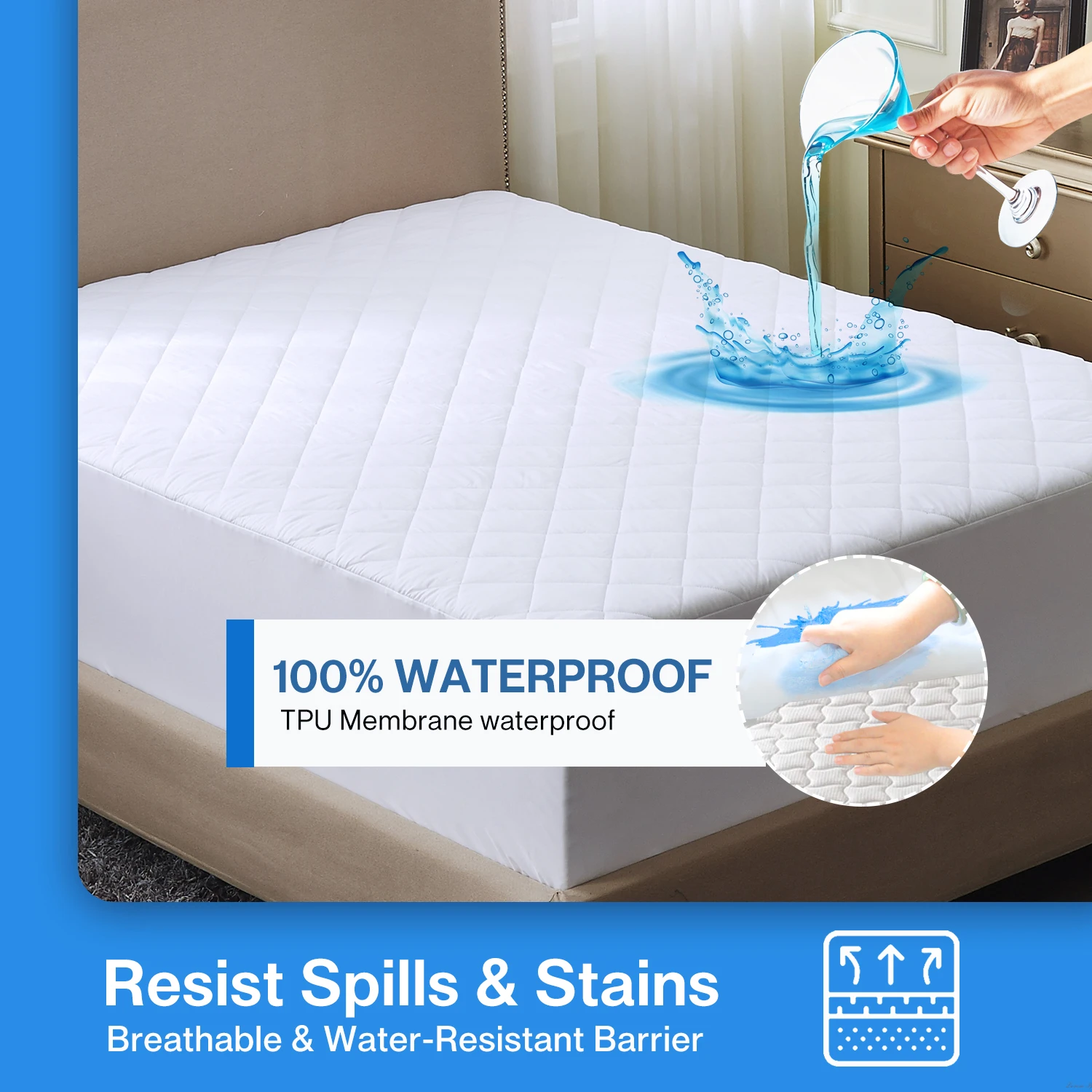 extra deep waterproof mattress protector 40cm